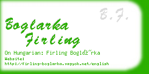 boglarka firling business card